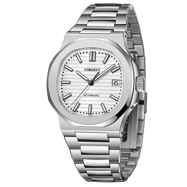 Corgeut 6017 Nautilus Watch 40mm Custom logo NH35 Movement  Sapphire Crystal Watch 10bar Lumnious