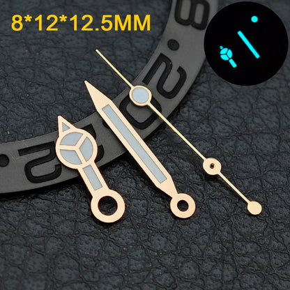 Watch hands NH36  Black/Rose Gold Watch Accessories Watch pointer N H35 NH36 Hands Blue Green/Green Glow fits for N H35