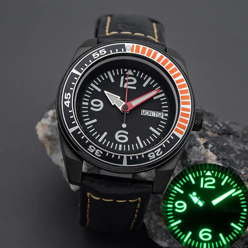 43MM Mod Samurai Black Series SRPE39K1 SRPF79K1 Diver C3 Luminous Sapphire NH35 NH36  Automatic