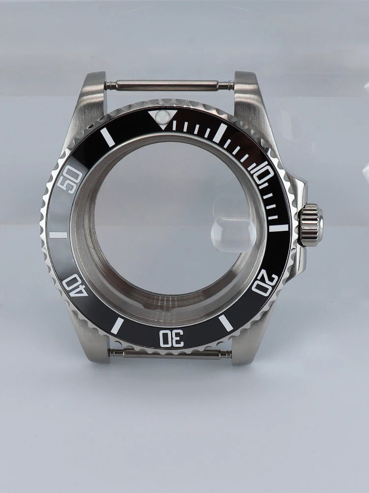 NH35 40mm SUB Black Ceramic Insert Watch Case Sapphire For NH34 NH35 NH36 NH38 4R36 Miyot8215 ETA2824 Movement 20ATM Waterproof