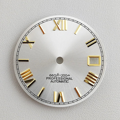 28.5mm NH35 dial Roman dial S Dial Modified Dial for NH35/NH36 Automatic Movement Watch accessories