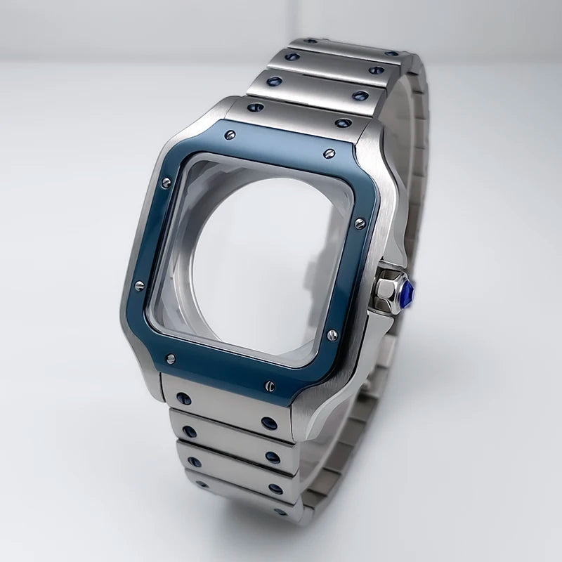 NH35 Case 38mm Sapphire Glass Stainless Steel Square Watch Case Accessories Modification Parts Suitable NH35 NH36 NH38 Movements