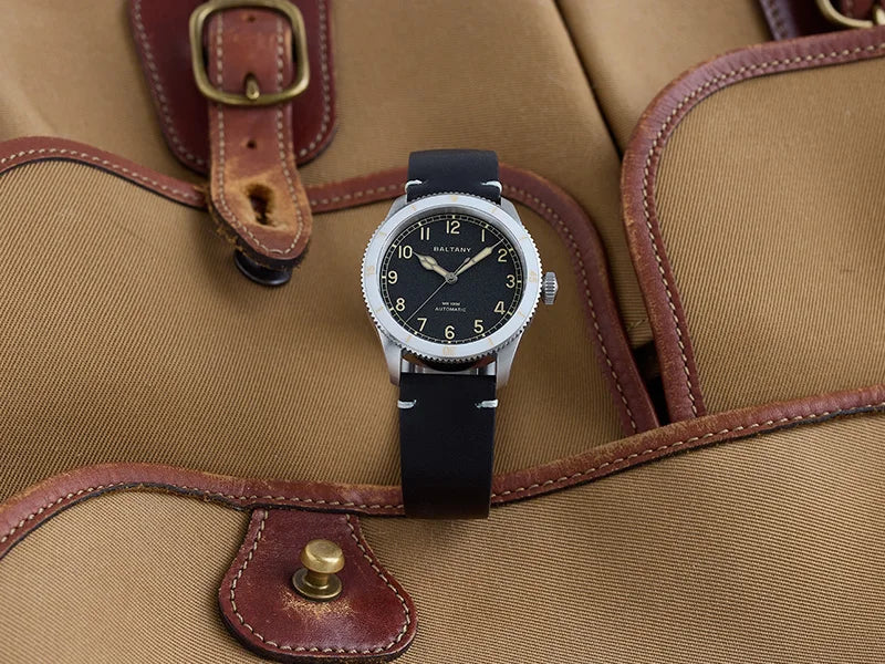 Baltany 38MM Military Watch Men  S2076 NH38 Automation Stainless Steels 100m Waterproof Vintage Khaki Aviation Homage Watch