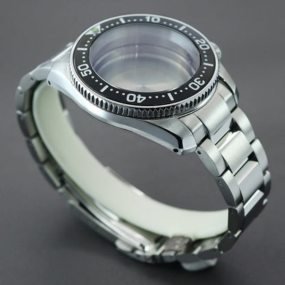 42mm Silvery Men's Watch Cases Bracelet Sapphire Glass For NH35 NH36 NH34 NH38 NH70 Movement NH35 Cases 28.5mm Dial Mod SPB185