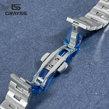 Fit Overseas Serieswatch case 41mm NH34 NH35 NH36 NH70 NH72 Movement elegant Men's Watch Part Mod for 28.5mm dial