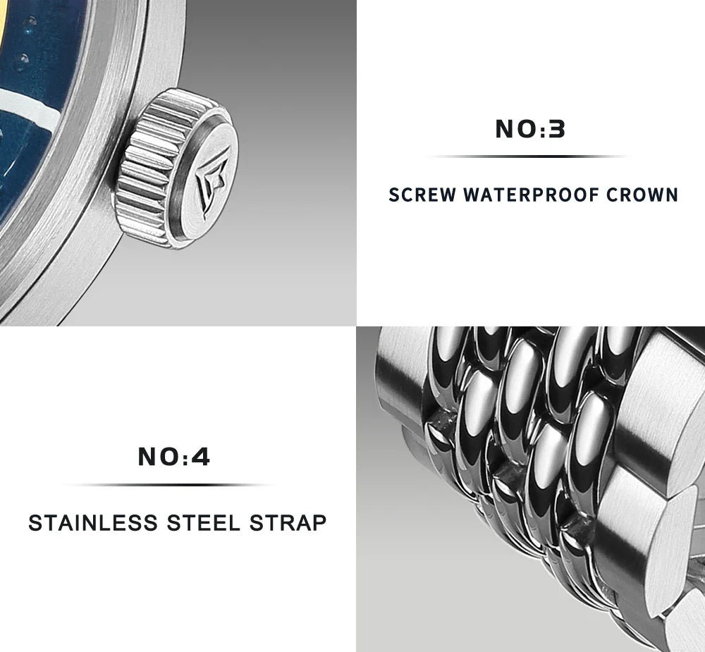 CADISEN C8244 Miyota 8215 Automatic 40mm 10bar diver sapphire luminous