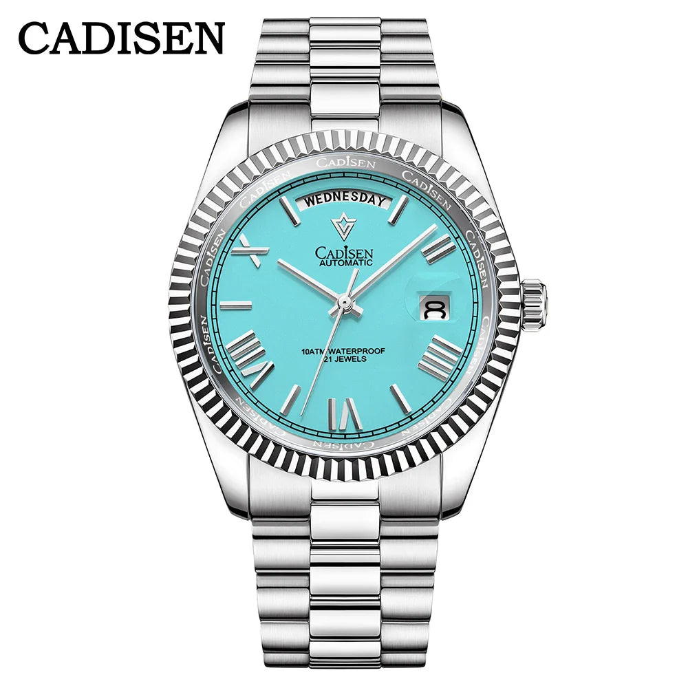 CADISEN C8185 DD40 Day-Date Watch Meteorite Dial  MIYOTA 8285 40MM Sapphire 10Bar
