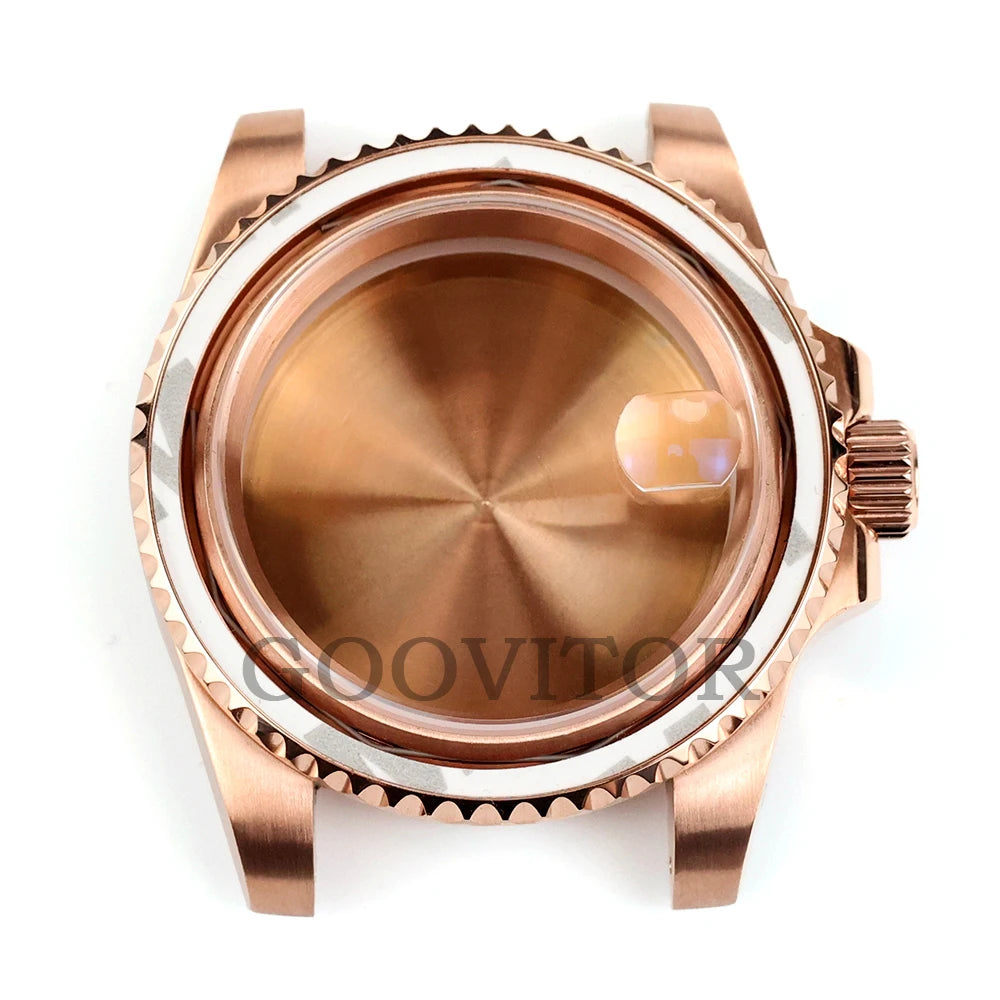 NH35 Watch Case 40mm For GMT YACHT-MASTER Seiko NH34/NH35/NH36/NH38 Movement Rose Gold Jubilee Bracelet Submariner NH35 Case