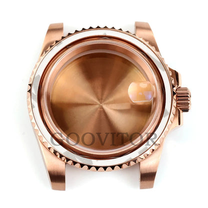 NH35 Watch Case 40mm For GMT YACHT-MASTER Seiko NH34/NH35/NH36/NH38 Movement Rose Gold Jubilee Bracelet Submariner NH35 Case