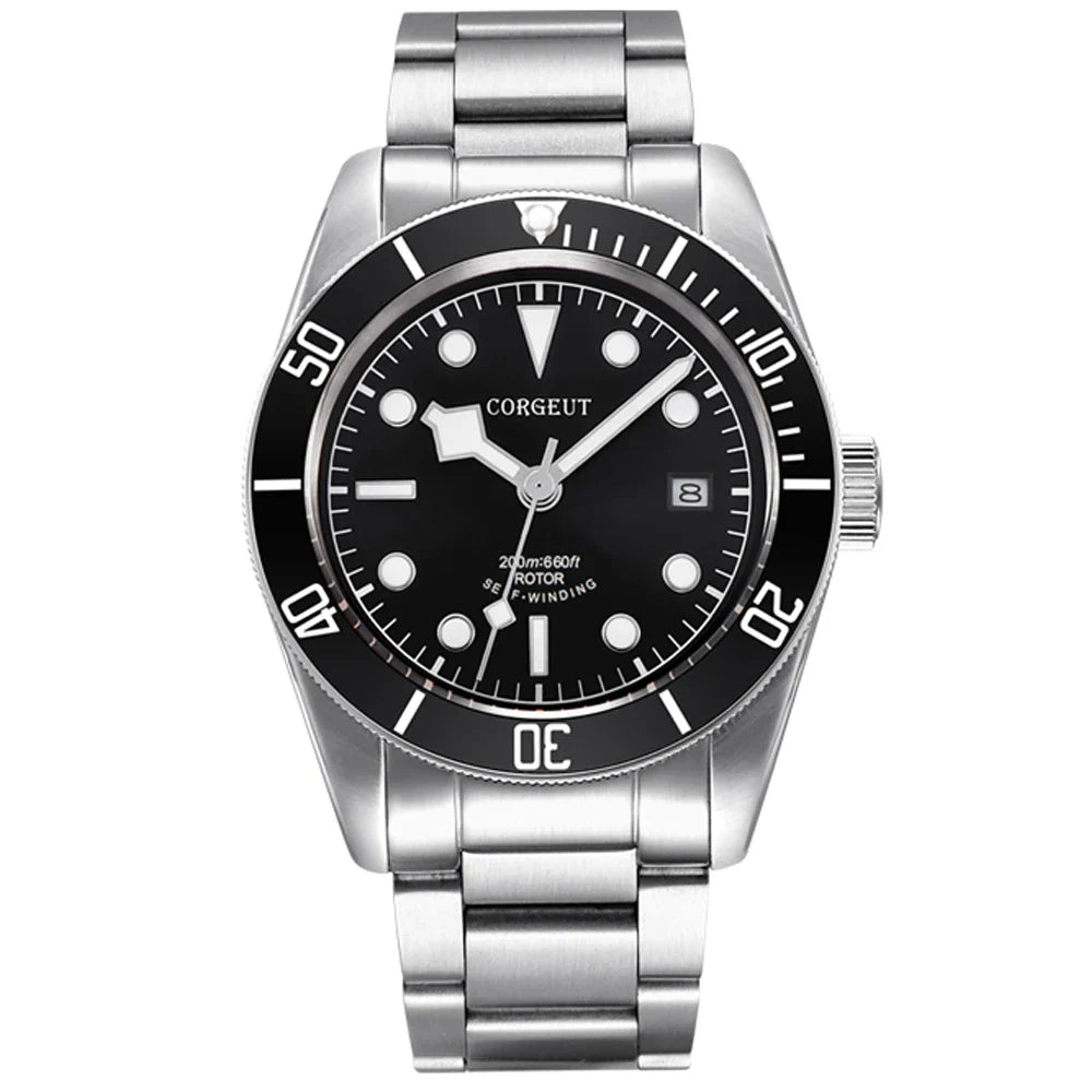 CORGEUT Miyota8215 CG2010 41MM Biwan Snowflake Sapphire Diving watch Date 20bar Sub