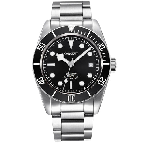 CORGEUT Miyota8215 CG2010 41MM Biwan Snowflake Sapphire Diving watch Date 20bar Sub