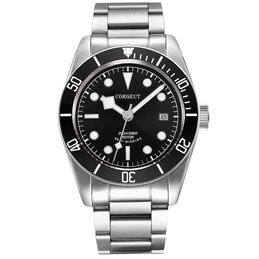 CORGEUT Miyota8215 CG2010 41MM Biwan Snowflake Sapphire Diving watch Date 20bar Sub