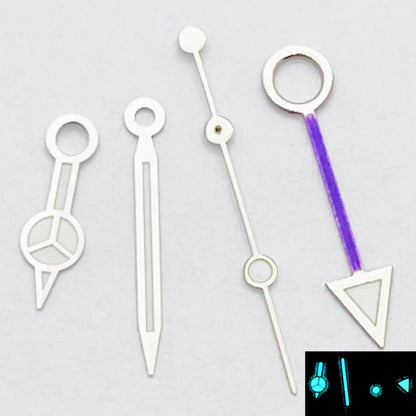 RICHUS NH34 GMT Watch Hands Silver/Black/Gold/RoseGold Blue Luminous Fit NH34 Movement Watch Accessories