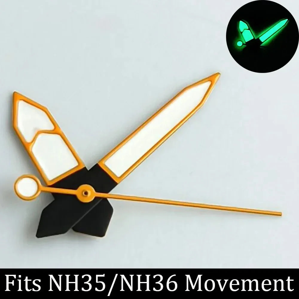 high-quality Watch accessories watch pointer NH series 35 NH36 hands green  luminous suitable for N H35/ NH36 movement