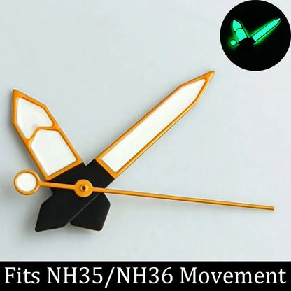 high-quality Watch accessories watch pointer NH series 35 NH36 hands green  luminous suitable for N H35/ NH36 movement