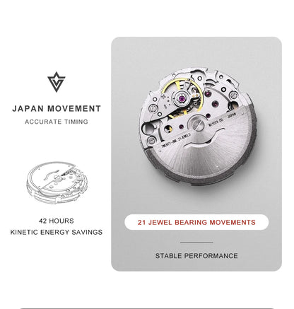 CADISEN C8235 Dress Watch 39MM MIYOTA 8215 Sapphire 5bar Luminous