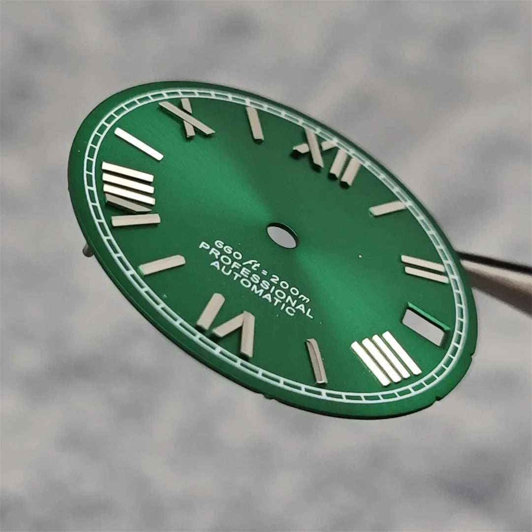 Suitable for NH35A/4R35 Movement Watch Dial 28.5mm Roman Numeral Surface Watch Faces Men's Watches Replacement Accessories