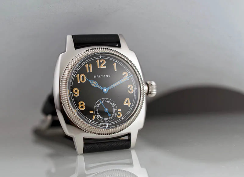 Baltany 1926 Vintage Dress Wristwatches S4036 Square Case Sub Seconds Luminou 20ATM Stainless Steel Automatic Mechanical Watches