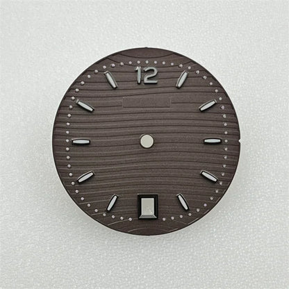 NH35 Dial PP Dial 30.5mm BGW9 Blue Luminous Watch Face for Parrot Watch Modification Accessories Fit NH35 NH36 Movement