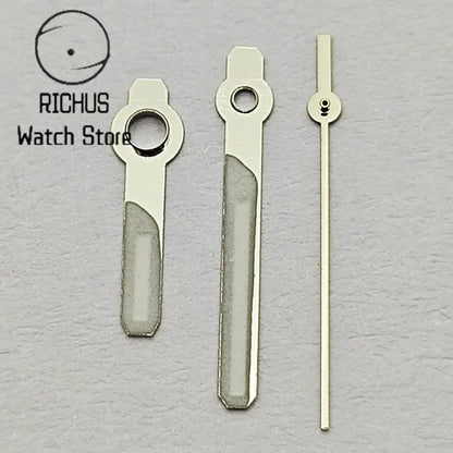 wide Silver Watch Hands Green Luminous Hands Fit NH35 NH36 NH38 NH70 NH72 Movement