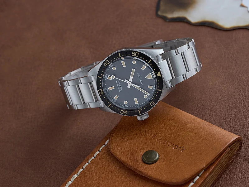 Baltany 39MM Retro Diver Watch Man S3080 Stainless Steel Bracelect NH38 Automatic Watches 200MWaterproof  Classic Sports Watches