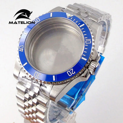 Matelion 200M Diving Case 40mm Fit NH35 NH36 NH34 GMT ETA 2824 PT5000 Watch Case Jubilee Bracelet Sapphire Glass Slide Buckle