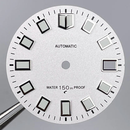 28.5mm NH35S Logo Dial Sunray 62MAS Prospex Seik Mod Watch Case Modified Parts Green Luminous Suitable For NH35 NH36 Watch Dial