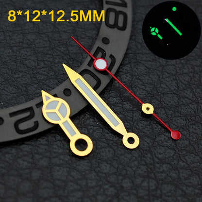 Watch hands NH36  Black/Rose Gold Watch Accessories Watch pointer N H35 NH36 Hands Blue Green/Green Glow fits for N H35