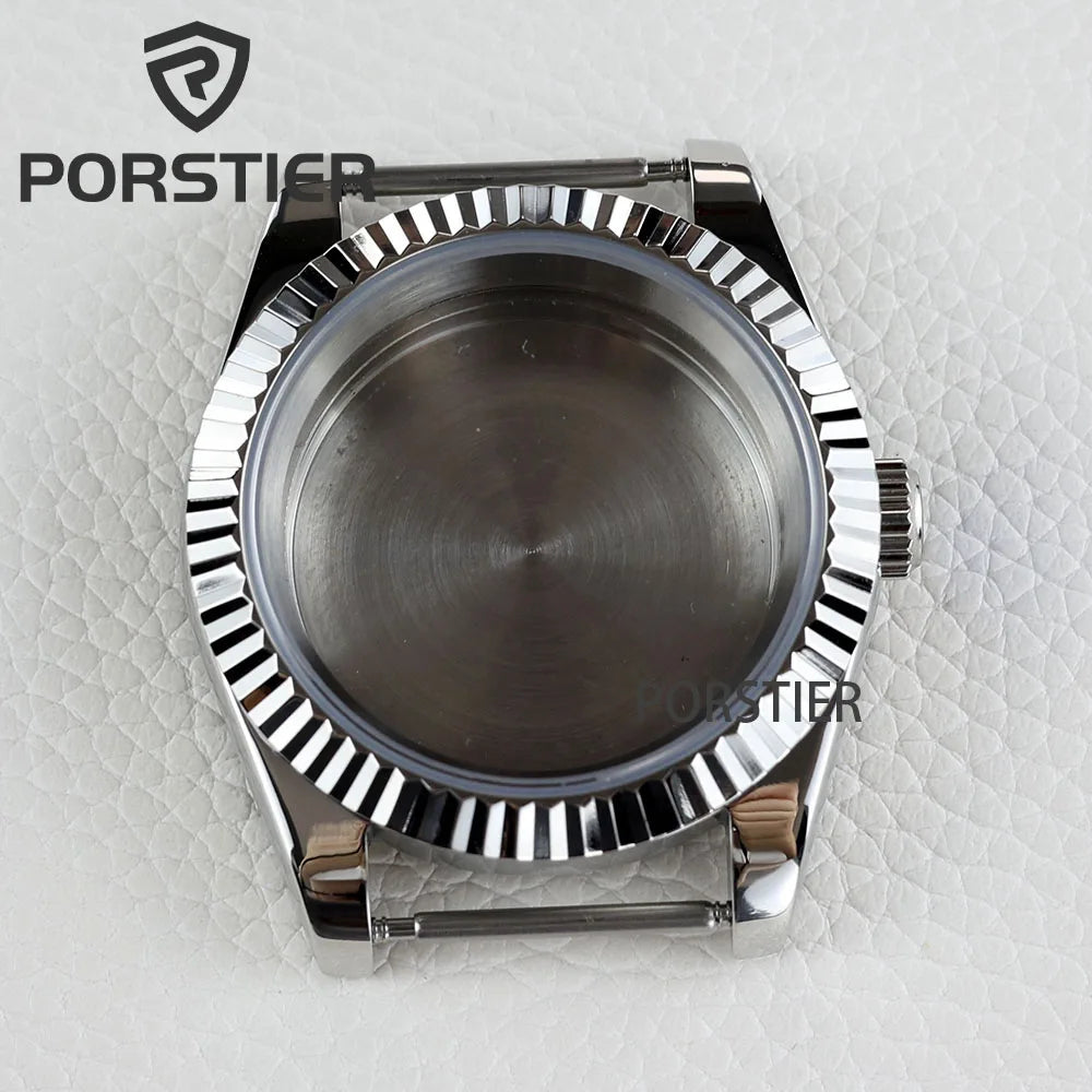 36/39mm NH35 Watch Case Stainless steel Sapphire Glass Transparent Back Cover for Seiko NH35 NH36 movement Datejust Oyster Strap