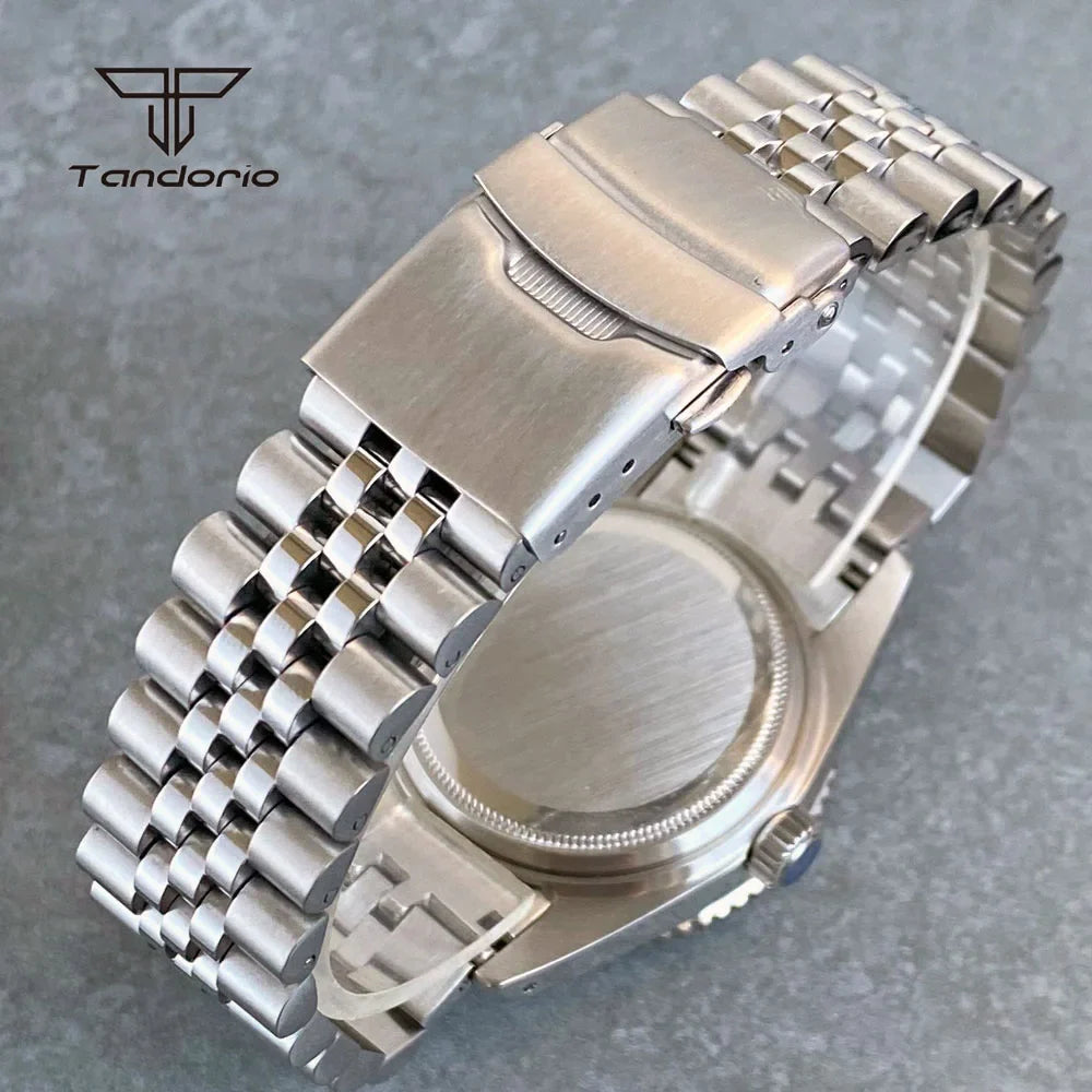 Tandorio NH34 GMT Watch 6542 homage 38mmTD218S Sapphire 20BAR Diver 24H Glass Bezel Sapphire