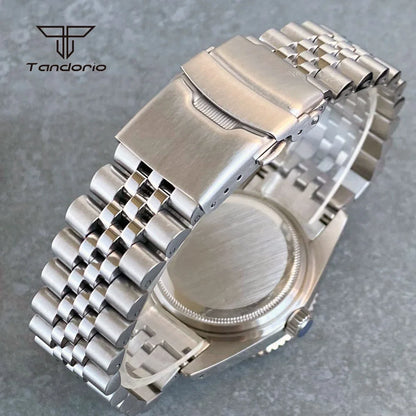 Tandorio NH34 GMT Watch 6542 homage 38mmTD218S Sapphire 20BAR Diver 24H Glass Bezel Sapphire