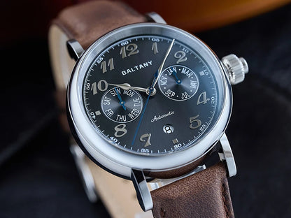 Baltany Pilot Watch Men S6048 9122 Automatic Watch Hardening Process Vickers 500HV Waterproof Luxary Mechanical Wristwatch Man