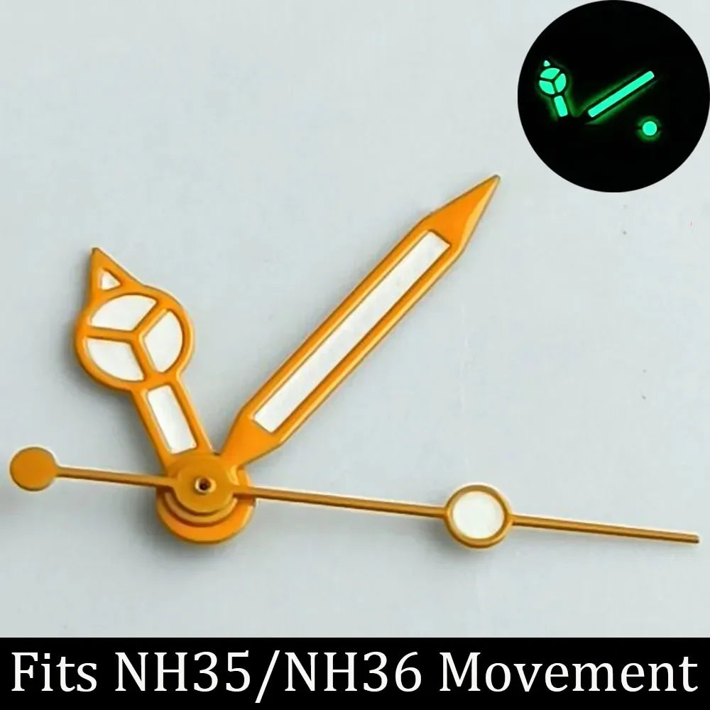 high-quality Watch accessories watch pointer NH series 35 NH36 hands green  luminous suitable for N H35/ NH36 movement