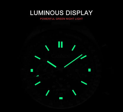 Cadisen C7063 Quartz Chronograph Watch Japan VD53 42MM AR Sapphire 5Bar