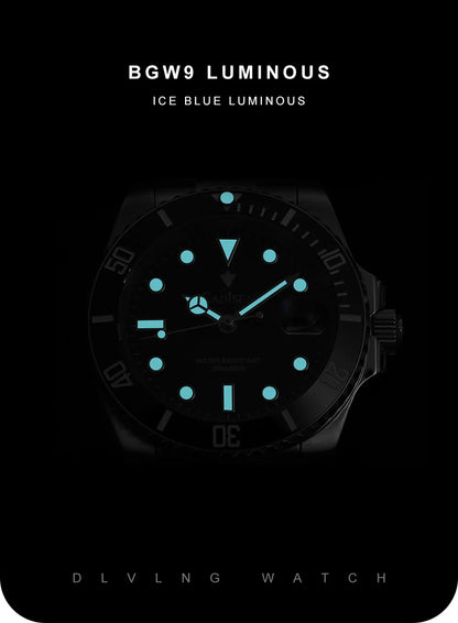 CADISEN C8216 Submariner Diver NH35A Movement AR Sapphire BGW9 Lume 40MM 20Bar