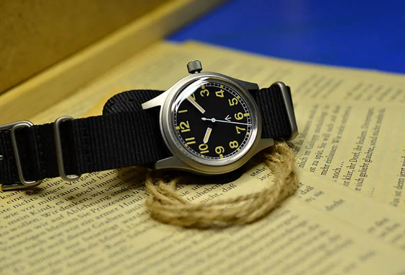 Custom logo available Baltany 36MM W10 Military Watch Man S2005 Waterproof Sterile Dial NH38 Automatic Ar Sapphire  10bar Swiss Lume