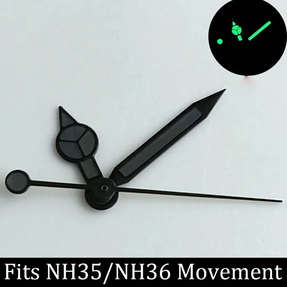 high-quality Watch accessories watch pointer NH series 35 NH36 hands green  luminous suitable for N H35/ NH36 movement