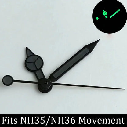 high-quality Watch accessories watch pointer NH series 35 NH36 hands green  luminous suitable for N H35/ NH36 movement