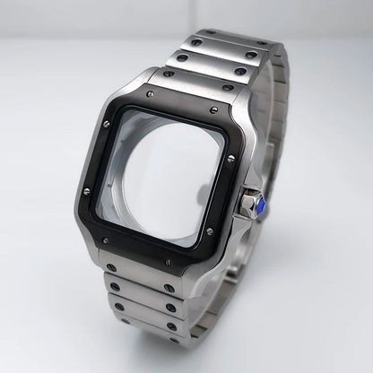 NH35 Case 38mm Sapphire Glass Stainless Steel Square Watch Case Accessories Modification Parts Suitable NH35 NH36 NH38 Movements