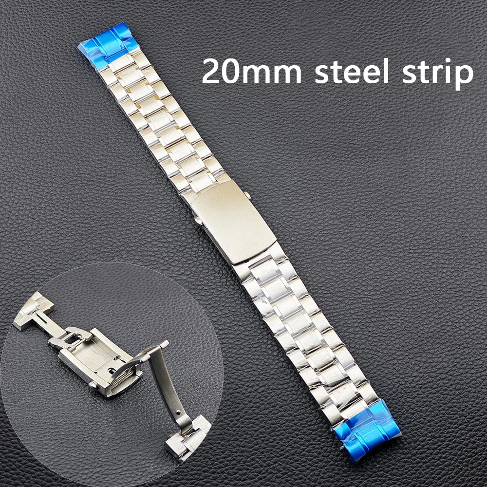 39.7mm Men's watches metal case FIT VK63 movement case watch accessories watch parts Fits 20mm strap Watch Box