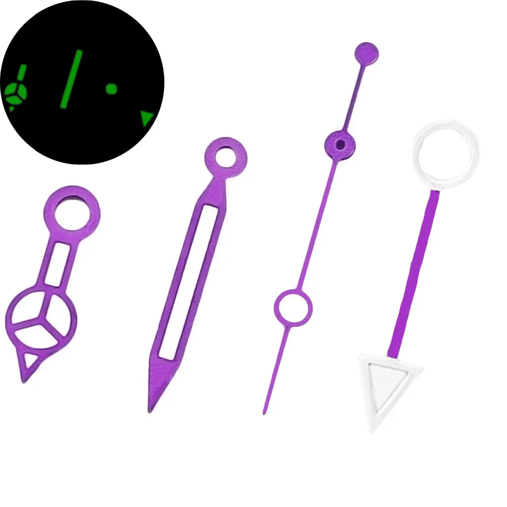 NH34 GMT Purple Watch Hands Fit NH34 NH35 NH36 Miyota8215 8205 821A ETA2824 2836 Movement Watch Accessories