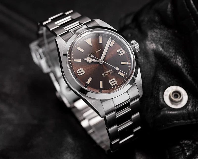 Baltany 39MM Explorer Watches Man S4035 NH38 Automatic Stainless Steel Bracelet Waterproof 200m Luxury Mechanical Wristwatch Man