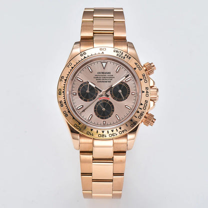 Oumashi Chronograph Automatic  ETA 7750 MOVT custom logo sapphire 40mm Daytona Panda Watch 5Bar