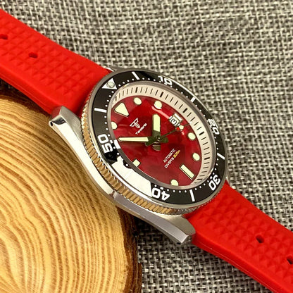 Tandorio SBDX001 Diver TD214R MOP Red Sapphire NH35 42.5MM 20bar