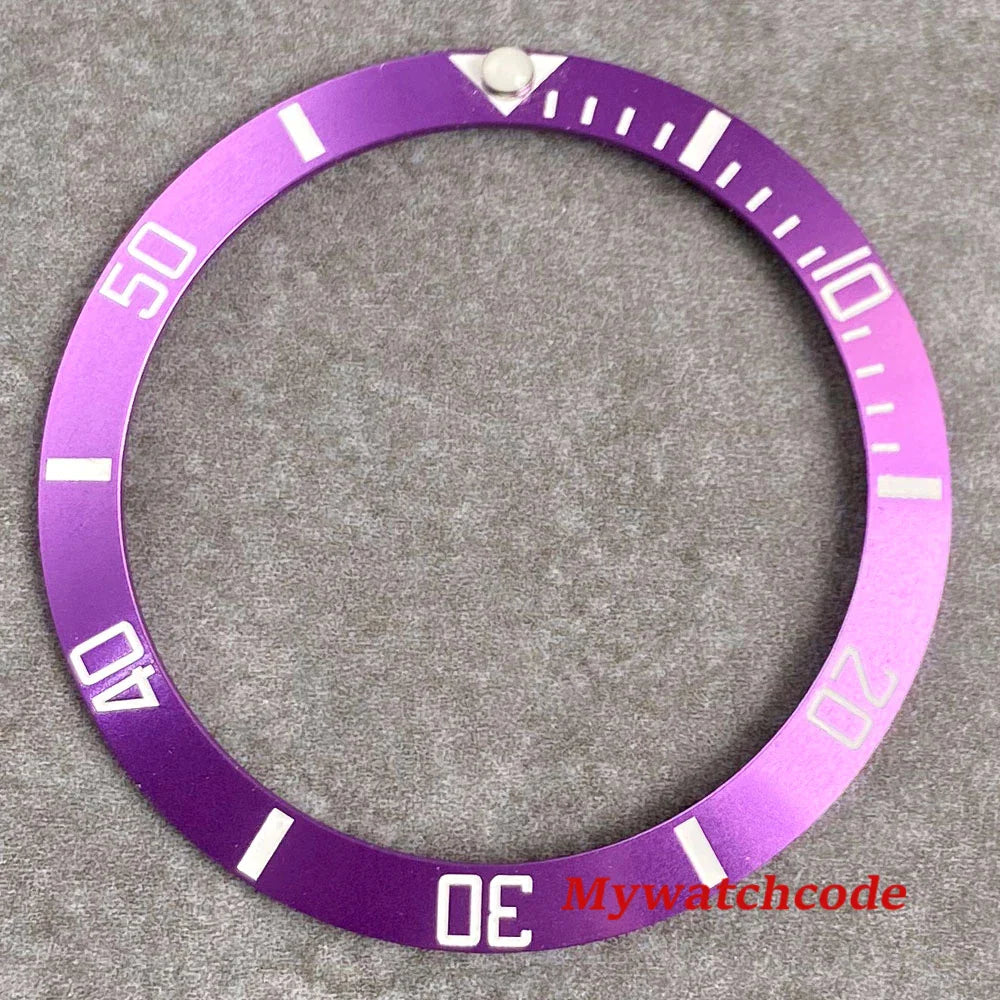 38mm x 30.5mm Black Red Purple Bezel Insert Replacement Part For 40mm GMT SUB SKX 007 Mens Watch Accessories Case Ring