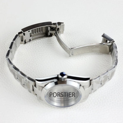 36/39mm NH35 Watch Case Stainless steel Sapphire Glass Transparent Back Cover for Seiko NH35 NH36 movement Datejust Oyster Strap