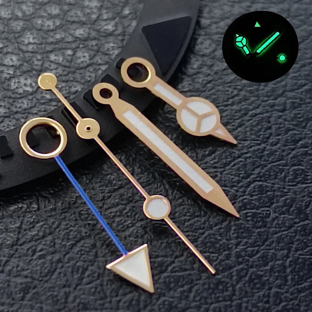 GMT Hands Blue Green/Green Luminous NH34 GMT Watch Hands for NH34 Automatic Movement watch accessories Watch Part For Wristwatch