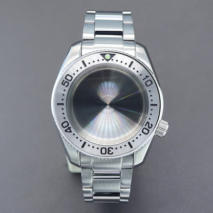 42mm Silvery Men's Watch Cases Bracelet Sapphire Glass For NH35 NH36 NH34 NH38 NH70 Movement NH35 Cases 28.5mm Dial Mod SPB185