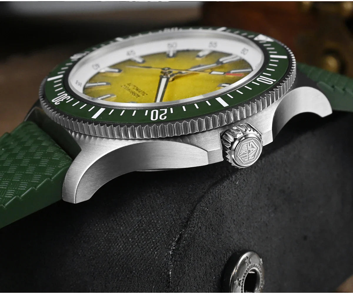 San Martin Diver SN0118G 40mm Original Design Fruit Series  NH35 Automatic 20Bar AR Sapphire BGW Luminous SN0118