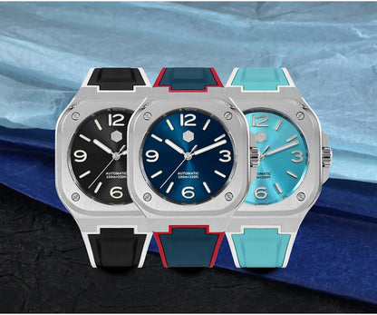 San Martin Square Watch SN0074G 40mm PT5000 Sw200  Automatic 10 Bar BGW-9 Lume